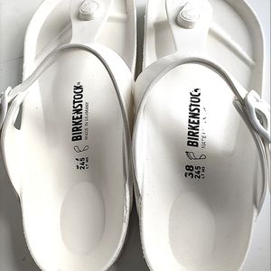 Women's Birkenstock Size 38 White Sandals